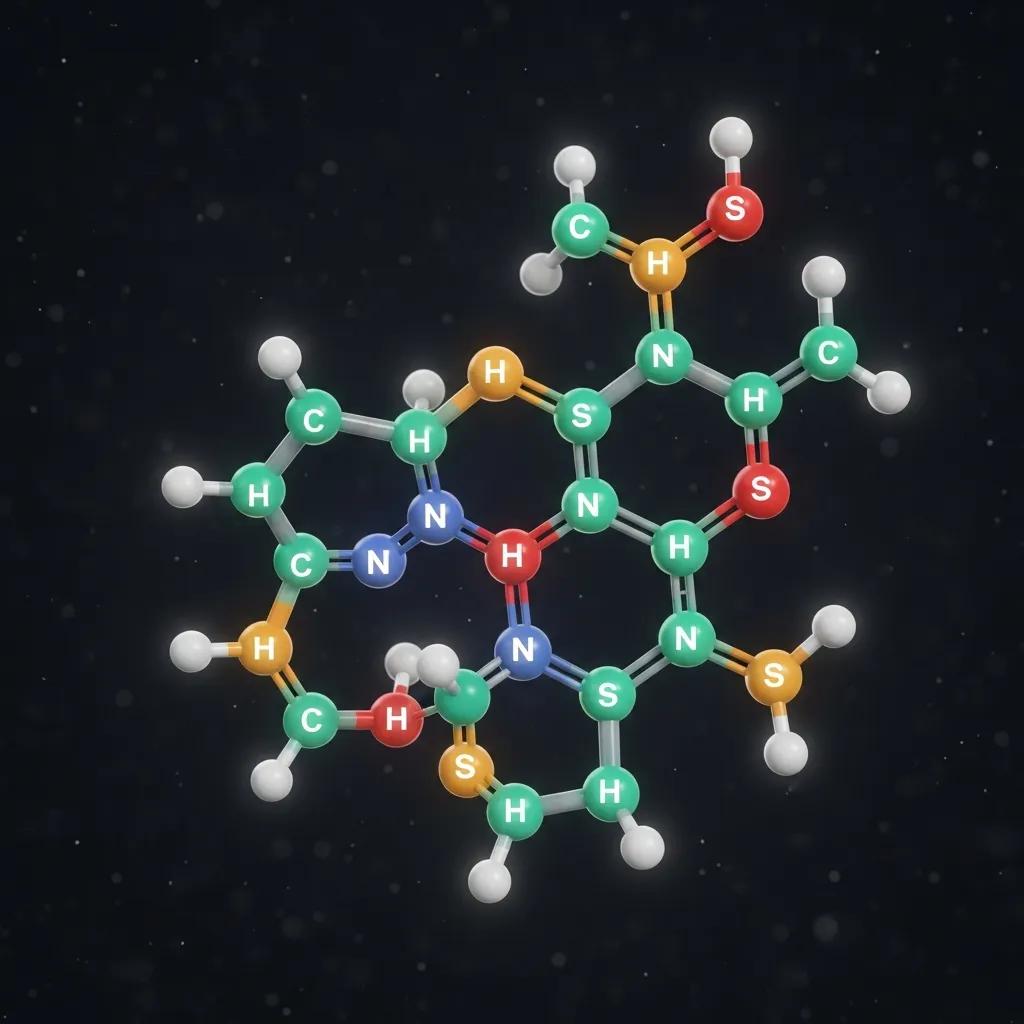 3D model of Melanotan 2 molecular structure, showcasing its chemical complexity