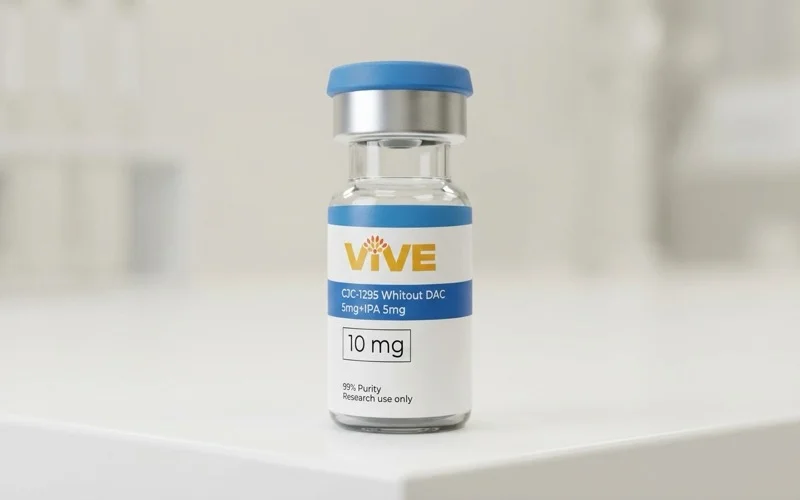VivePeptides CJC-1295 No DAC research vial in clean laboratory environment