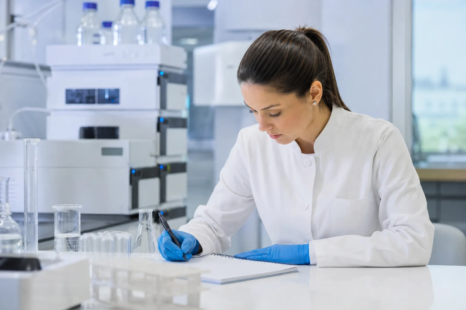 VivePeptides research-grade peptide vials in a laboratory setting illustrating what makes a peptide research grade
