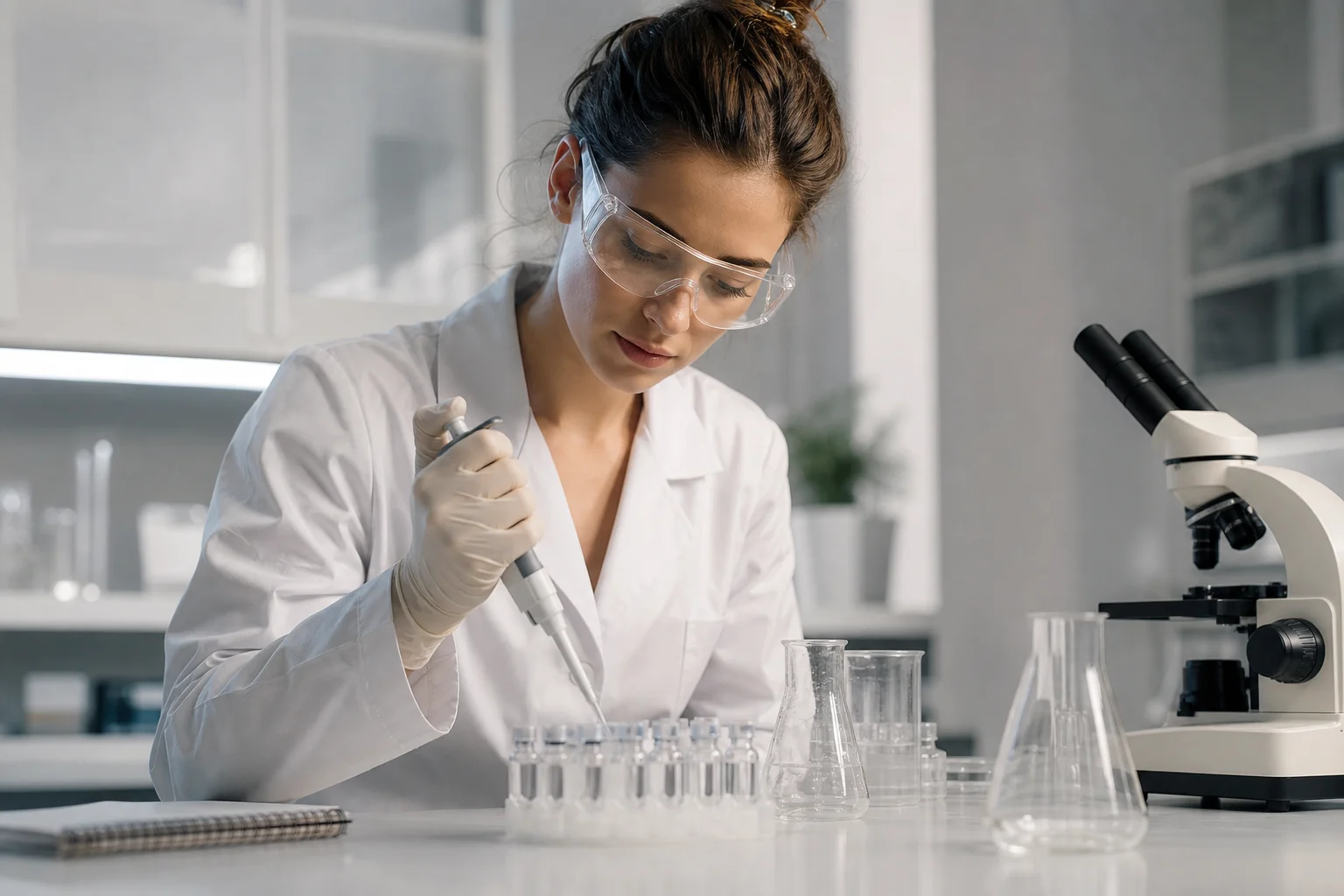 VivePeptides vial and solvent syringe illustrating peptide solubility guide reconstitution steps on a lab bench